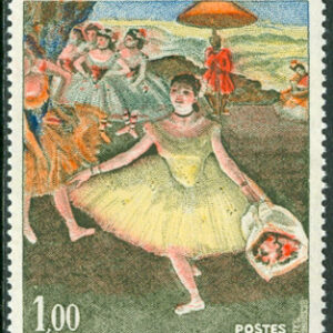 Frankrike – M 1732 Dansare med blombukett, målning av Edgar Degas, 1 kpl **
