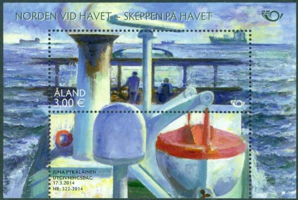Åland - F BL  19 Livet på havet - Skepp, block kpl **