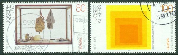 Tyskland - M 1673-1674 Samtida konst, 2 kpl stpl