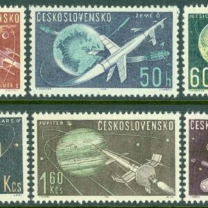 Tjeckoslovakien – M 1396-1401 Världsrymdforskning, 6 kpl **