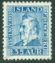 Island – F  215 M Jochumsson, diktare, 35 aur stpl