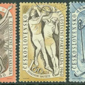 Tjeckoslovakien – M 1176-1178 Spartakiad 1960, 3 kpl stpl