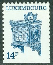 Luxemburg – M 1282Du Föremål från Postmuseet, Luxemburg, 14 Fr **