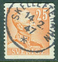 F  277 Gustaf V profil h. typ II. SKELLEFTEHAMN 14.2.47  (AC/Vb)
