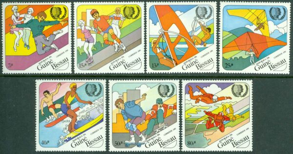 Guinea-Bissau - M  889-895 Sport - Ungdomsåret 1985, 7 kpl **
