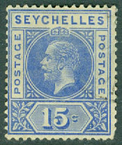 Seychellerna – M   67 Kung George V, 15 C *, kt