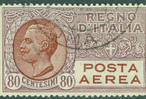 Italien – M  280 Flygpostfrimärke, 80 C stpl