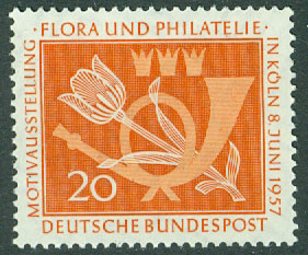 Tyskland – M  254 Frimärksutställningen ”Flora och filateli” i Köln, 1 kpl *