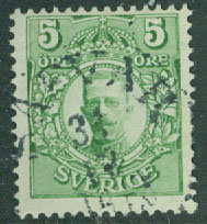 F   79 Medaljong, 5 öre. SÄFVAR 31.12 1912  (AC/Vb)