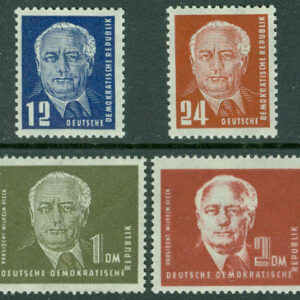 DDR – M  251-254 DDR`s förste president Wilhelm Pieck, 4 ol **