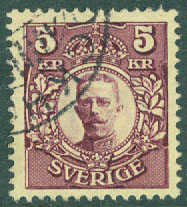 F   78 Gustaf V i medaljong, 5 kr stpl