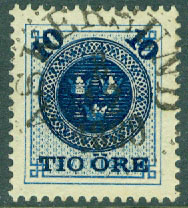 F   50 Provisorier 10 öre. Prakt ASKERSUND 4.12 1889  (T/Nä)