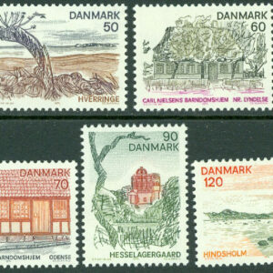 Danmark – F  589-593 Motiv från ön Fyn, 5 kpl */**