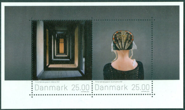 Danmark - F 1828-1829 (BL 132) Frimärkskonst XX, block kpl **