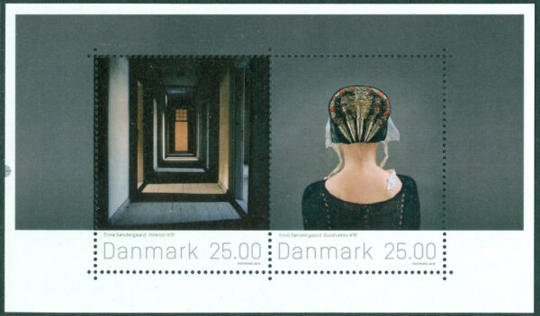 Danmark - F 1828-1829 (BL 132) Frimärkskonst XX, block kpl **