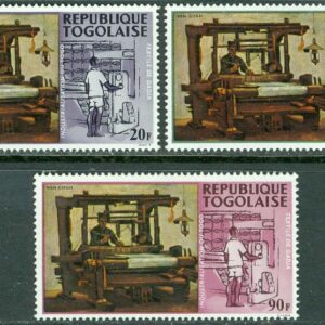 Togo – M  636, 638, 640 Vävaren, målning av V. van Gogh, 3 ol **