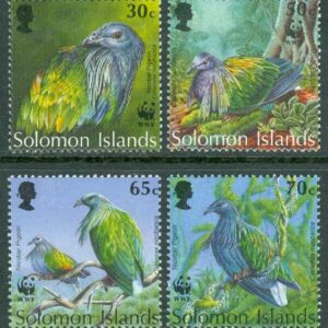 Solomon Islands – M  835-838 WWF Naturskydd. Nikobarduva, 4 ol **