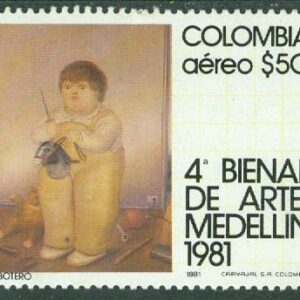 Colombia – M 1472 4:e Konstbiennalen i Medellín. Målning av F Botero, 50 P **