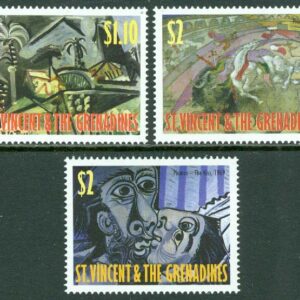 St. Vincent – M 4457-4459 P. Picasso (1881–1973), målningar, 3 kpl **