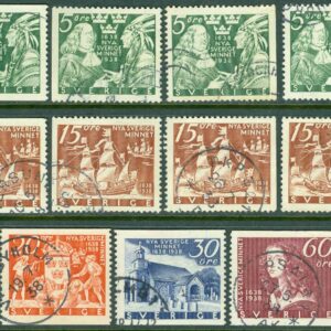 F  261-265 Nya Sverigeminnet, 11 kpl stpl