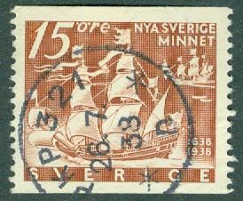 F  262A Nya Sverige 15 öre.PKP D 321 26.7.38