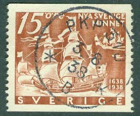 F  262A Nya Sverige 15 öre. PKP 310 B 3.6.38