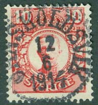 F   81 Medaljong 10 öre. Prakt ÖRNSKÖLDSVIK 12.6 1914  (Y/Å)