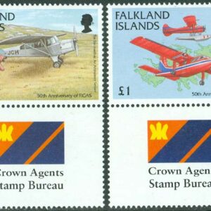 Falkland Islands – M  732-733 Statlig flygtjänst (FIGAS) 50 år, 2 kpl **