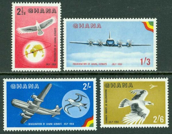 Ghana - M   28-31 Driftsättning av flygbolaget "Ghana Airways". 4 kpl **