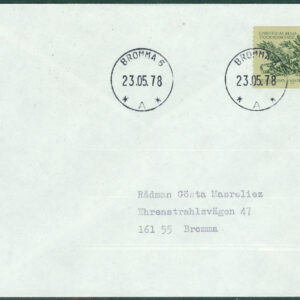 Sverige – FDC 1978-05-23 – Stockholms Universitet 100 år, 1 kpl privat stämplad. Adressat