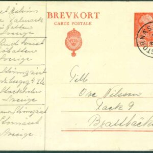 F bKe    39 Brevkort Gustaf V prof. Höger. Vackert STORNÄSET 8.3.55  (Y/Å)