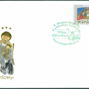 Ungern – Minnespost, julhälsning 2004-12-24 med M 4955 Julfrimärke 2004