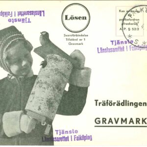 Lösenförsändelse FALKÖPING 1 S 1.4.57  (R/Vg)