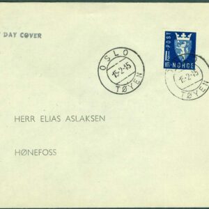 Norge – FDC 1945-02-15 – Lejontyp. Hertigkrona, 1 kpl. Adressat