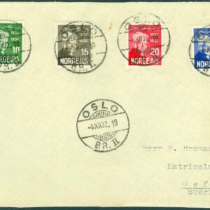 Norge – FDC 1932-12-08 – Björnstjerne Björnson – Framsida av FDC