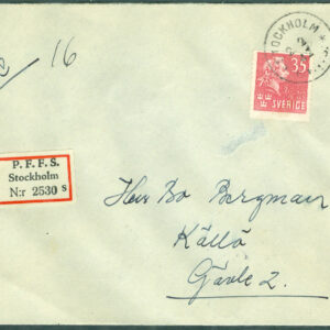 F  325 på Rek.brev STOCKHOLM P.F.F.S. 2.2.42  (A/U)