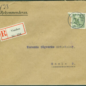 F  281 på Rek.brev VANSBRO 11.6.42  (W/D)