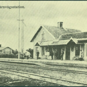 Rottne järnvägsstation från spårsidan 1920 nytryck obeg.