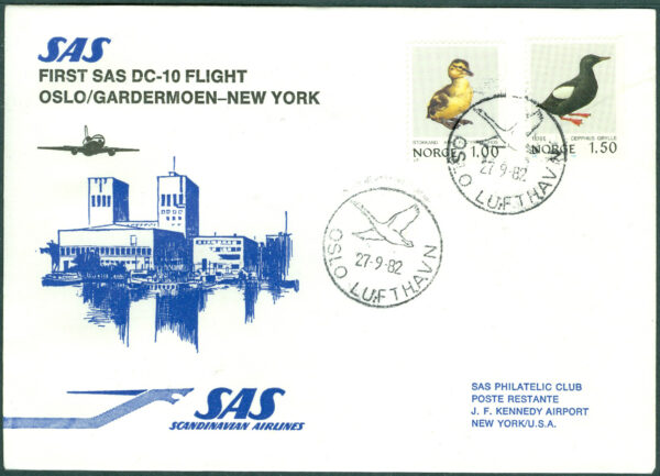 Norge - 1982-09-27 First SAD DC-10 Flight Oslo/Gardemoen - New York
