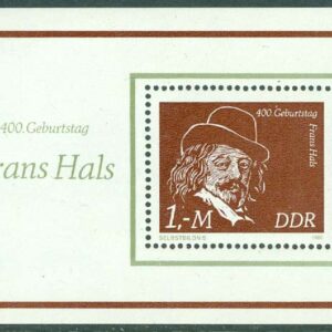 DDR – M 2547 (BL 61) Frans Hals födelsedag, block **