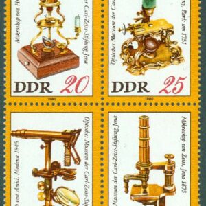 DDR – M 2534-2537 Carl Zeiss-stiftelsen Jenas optiska museum, 4-block kpl **