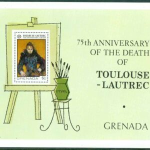 Grenada – M  782 (BL 57) Konstnären Toulose-Lautrec död 75 år, block **