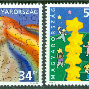 Ungern – M 4596-4597 Europa 2000 – Europapussel, stjärntorn, 2 kpl **/*