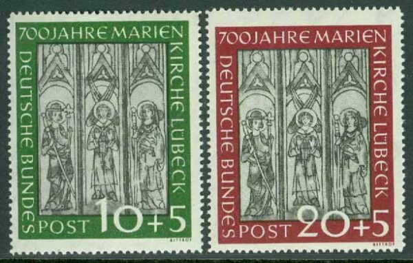 Tyskland - M  139-140 Mariakyrkan i Lûbeck 700 år, 2 kpl **