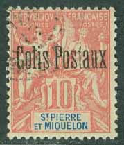 St. Pierre & Miquelon – M Pak 2 Paketmärke 10 C stpl