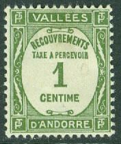 Andorra Fr – M P   16 Lösenmärke, 1 kpl *