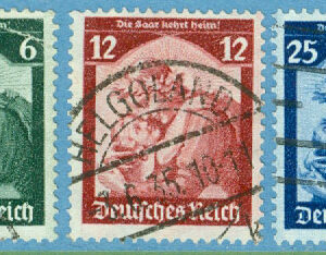 Deutsches Reich – M  566-568 Saaromröstningen, 3 ol stpl