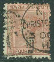 Nya Zeeland – M   47 y A Drottning Victoria, 4 P stpl, ktt (Kat.v: € 85:-)