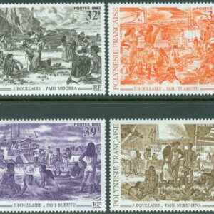 Franska Polynesien – M  632-635 Konstnären J Boullaires födelse 100 år, 4 kpl **