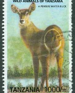 Tanzania – M 4659 Vilda djur i Tanzania, vattenbock, 1.000 Sh stpl
